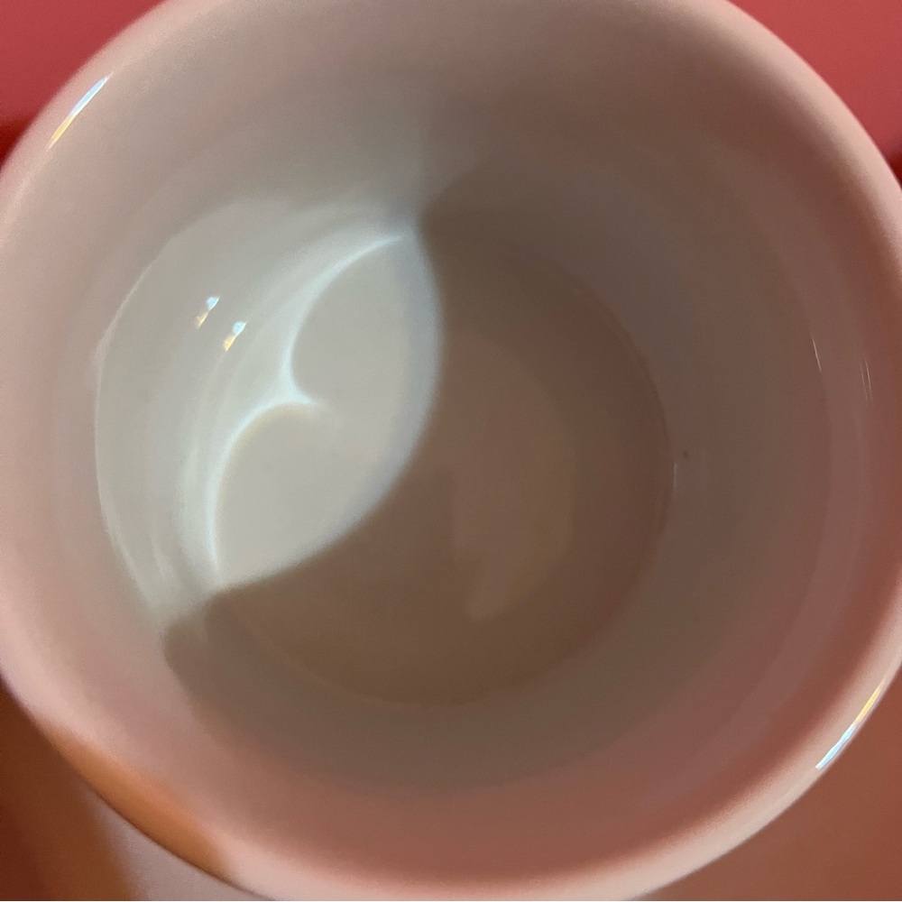 STARBUCKS 2012 Gold Vertical Logo White with Red Base Coffee Mug Tea Cup 16 oz - Picture 5 of 5